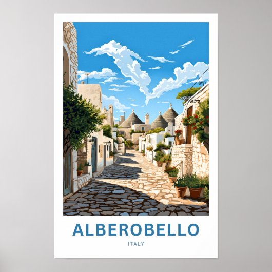 Alberobello Italië Reisprint Poster (Voorkant)
