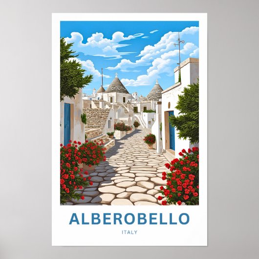 Alberobello Italië Reisprint Poster (Voorkant)