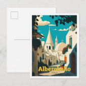 Alberobello Italië Reizen  Illustratie Briefkaart (Voorkant / Achterkant)