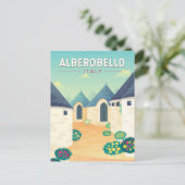 Alberobello Italië Reizen Kunst Vintage Briefkaart (Staand voorkant)