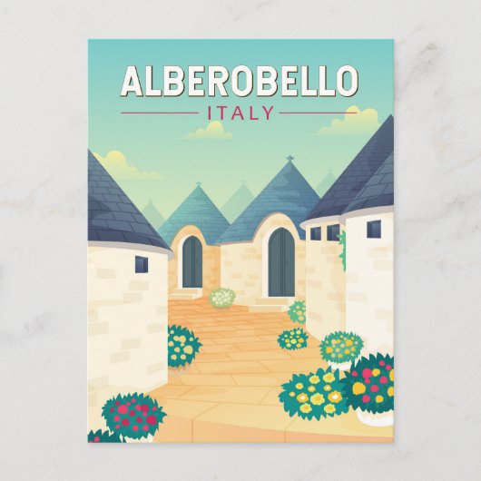 Alberobello Italië Reizen Kunst Vintage Briefkaart (Voorkant)
