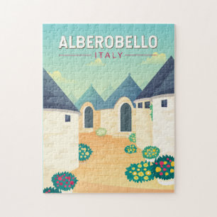 Alberobello Italië Reizen Kunst Vintage Legpuzzel