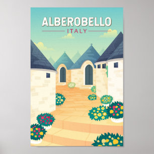 Alberobello Italië Reizen Kunst Vintage Poster