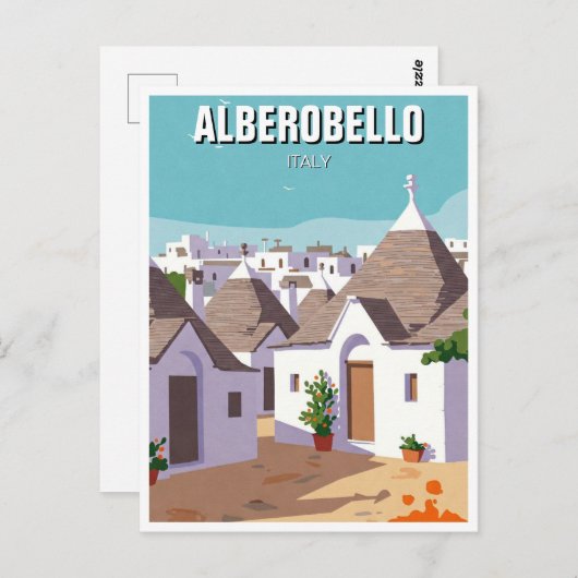 Alberobello Italië Trulli huizen Reizen abstract Briefkaart (Voorkant / Achterkant)