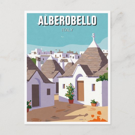 Alberobello Italië Trulli huizen Reizen abstract Briefkaart (Voorkant)