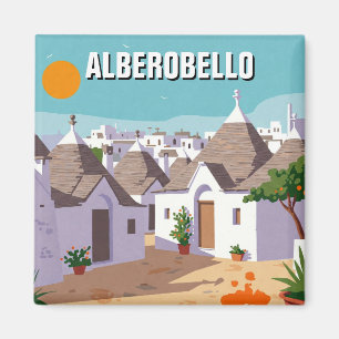 Alberobello Italië Trulli huizen Reizen abstract Magneet