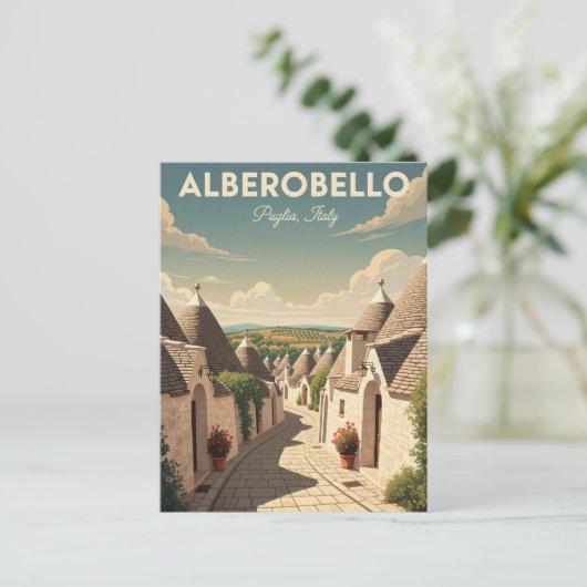 Alberobello Italië Trulli huizen Reizen Briefkaart (Staand voorkant)