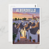 Alberobello Italië Trulli huizen Reizen Briefkaart (Voorkant / Achterkant)