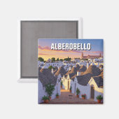 Alberobello Italië Trulli huizen Reizen Magneet (Voorkant / Achterkant)