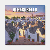 Alberobello Italië Trulli huizen Reizen Magneet (Voorkant)