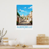 Alberobello Vintage Reisposter Ski Nationaal Poster (Keuken)