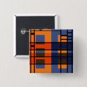 Albers & Mondrian Vierkante Button 5,1 Cm (Voorkant /achterkant)