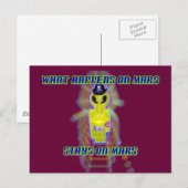 Albert Alien T-shirt Briefkaart (Voorkant / Achterkant)