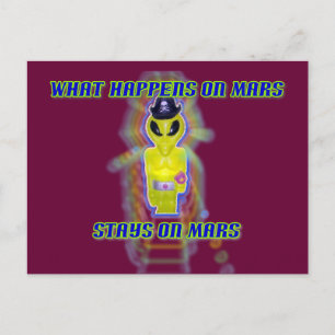 Albert Alien T-shirt Briefkaart