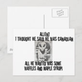 Albert Alien T-shirt Briefkaart (Voorkant / Achterkant)