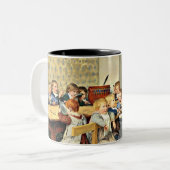 Albert Anker - The Nursery (Creche) Tweekleurige Koffiemok (Voorkant links)