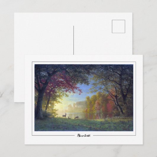 Albert Bierstadt #134 - Kunstmatig Briefkaart (Voorkant / Achterkant)