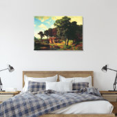 Albert Bierstadt, A Rustic Mill Canvas Afdruk (Insitu (Slaapkamer))