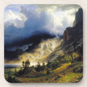 Albert Bierstadt A Storm in de Rocky Mountains Bier Onderzetter (Voorkant)