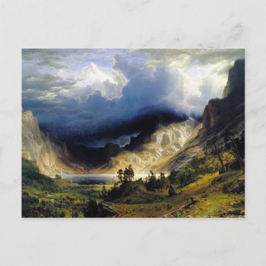 Albert Bierstadt A Storm in de Rocky Mountains Briefkaart (Voorkant)