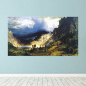 Albert Bierstadt A Storm in de Rocky Mountains Canvas Afdruk (Insitu (Houten vloer))
