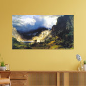 Albert Bierstadt A Storm in de Rocky Mountains Canvas Afdruk (Insitu (Woonkamer))