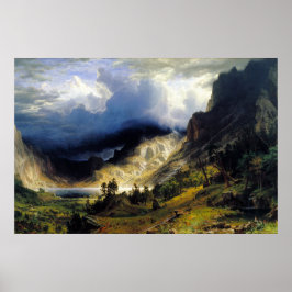 Albert Bierstadt A Storm in de Rocky Mountains Poster