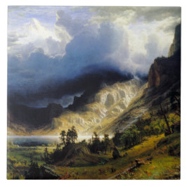 Albert Bierstadt A Storm in de Rocky Mountains Tegeltje