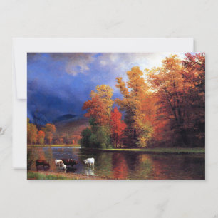 Albert Bierstadt - Aan de Saco Feestdagenkaart