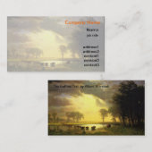 Albert Bierstadt beeldende kunst - Het Buffalo Tra Visitekaartje (Voorkant / Achterkant)
