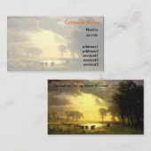 Albert Bierstadt beeldende kunst - Het Buffalo Tra Visitekaartje (Voorkant / Achterkant)