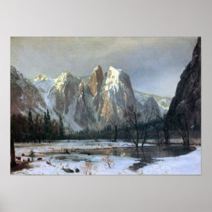 Albert Bierstadt-Cathedral Rocks, Yosemite Poster