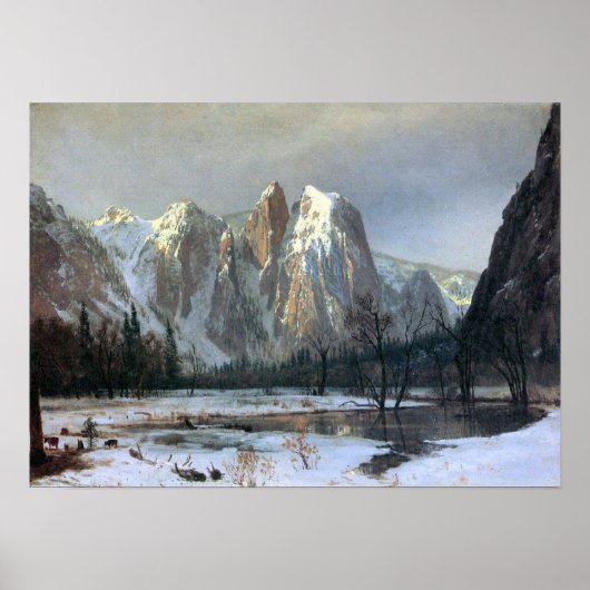 Albert Bierstadt-Cathedral Rocks, Yosemite Poster (Voorkant)