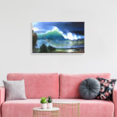 Albert Bierstadt - De kust van het Turquoise zee Canvas Afdruk (Insitu (Woonkamer))