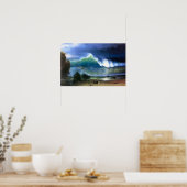 Albert Bierstadt-De kust van het zee Turquoise Poster (Keuken)