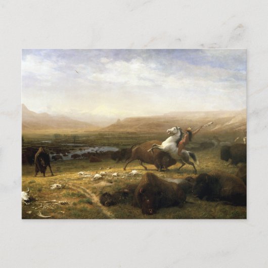 Albert Bierstadt de laatste van de buffelzone Briefkaart (Voorkant)