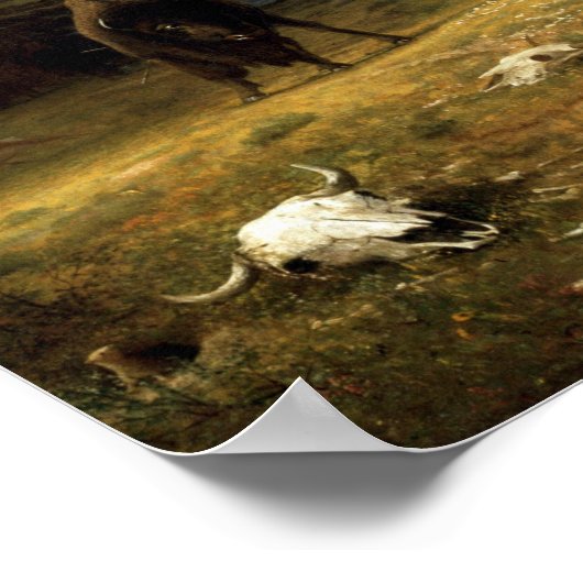 Albert Bierstadt de laatste van de buffelzone Poster (Hoek)