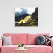 Albert Bierstadt - Een Storm in het Rocky-gebergte Canvas Afdruk (Insitu (Woonkamer))