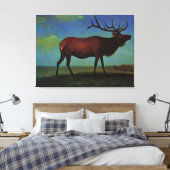 Albert Bierstadt, Elk Canvas Afdruk (Insitu (Slaapkamer))