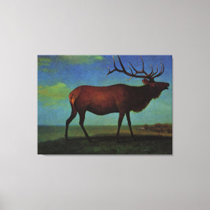 Albert Bierstadt, Elk Canvas Afdruk