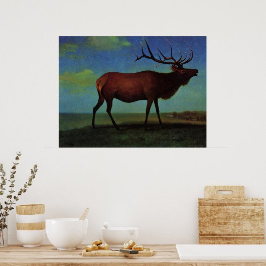 Albert Bierstadt, Elk Poster (Keuken)
