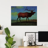 Albert Bierstadt, Elk Poster (Thuiskantoor)