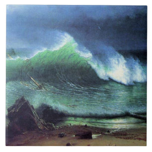 Albert Bierstadt, Emerald Zee Tegeltje