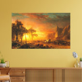 ALBERT BIERSTADT - Emigranten die de vlakten overs Canvas Afdruk (Insitu (Woonkamer))