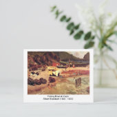 Albert Bierstadt - Gevist boot bij Capri Briefkaart (Staand voorkant)