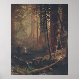 Albert Bierstadt Giant Redwood Trees uit Californi Poster