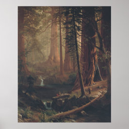 Albert Bierstadt Giant Redwood Trees uit Californi Poster
