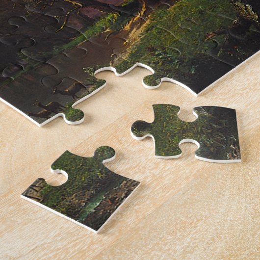 Albert Bierstadt in de bergen Puzzle Legpuzzel (Zijkant)