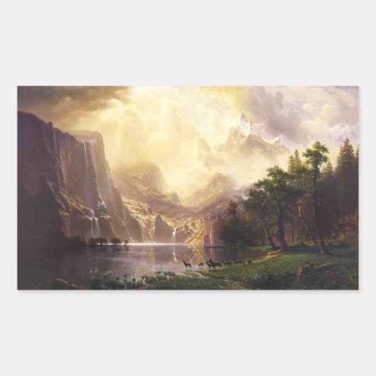 Albert Bierstadt in de bergen Stickers (Voorkant)