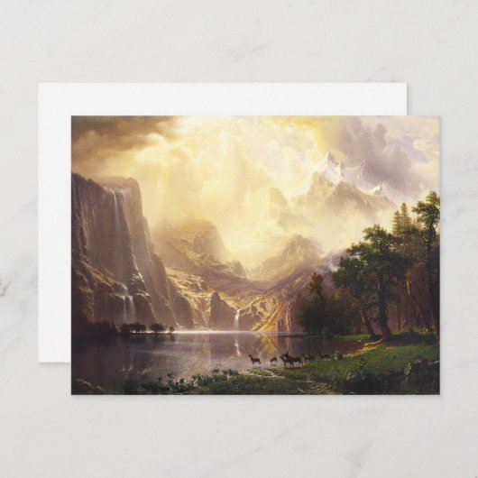 Albert Bierstadt in het Wenskaart van de bergen Briefkaart (Voorkant / Achterkant)